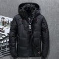 thumbnail image 4 of Becaristey Stay Fashionable And Comfortable Warm Hooded Jacket Wide Application Mens Duck Down Jacket black XXL, 4 of 6