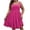 Hot Pink, variant on Womens Plus Size Summer Sundress Sleeveless Double Spaghetti Strap Tiered Dresses Casual High Waist Dress Curvy Women Purple, 2XL