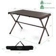 thumbnail image 4 of Costway 4-6 Person Portable Aluminum Camping Table Lightweight Roll Up Table Brown, 4 of 10