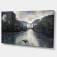 thumbnail image 3 of Design Art - Mountain River with Fog and Rain, 3 of 4