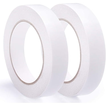 HAHDAXIA 2 Rolls 1 inch Double Sided Tape, Clear Double-Sided Adhesive Scotch Tape for DIY Arts, Crafts, Scrapbook, Photos Display, 1-Inch x 30 Yards (2.5cm x 27.5m)