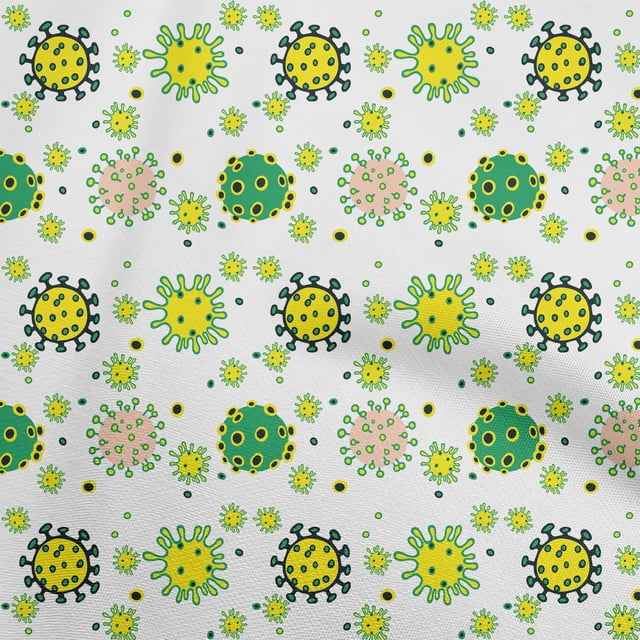 oneOone Tissu Flex Coton Blanc Matériel de Robe Médicale Tissu Imprimé Tissu au Mètre 40 Pouces de Large