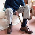 thumbnail image 4 of Long Handle Wooden Shoe Horn With Base For Easy On Shoe Removal Durable Shoe Helper For Entryway Living Room, 4 of 4