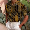 thumbnail image 4 of Birdeem T-Shirt à Manches Courtes Col en V Imprimé Décontracté pour Hommes, 4 of 12