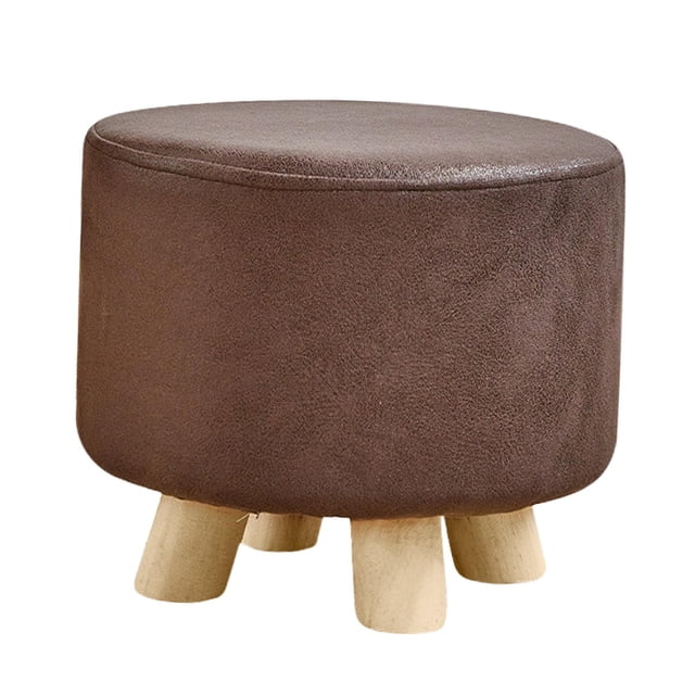 Lipstore Tabouret Rond Petit Repose-Pieds Créatif Ottoman pour Entrée Intérieure et Chambre de Bébé en Brun Foncé. Ce compact Ottoman Présente un design Rond avec une surface en Tissu Technique, des Pieds en Bois Robustes et un Rembourrage en Éponge pour le Confort et la Durabilité. Il Comprend un Coussinet Antidérapant pour Protéger les Planchers et Empêcher le Glissement. Mesurant 28 cm de Diamètre et 25 cm de Hauteur, Il Est Idéal pour une Utilisation dans les Salons, les Chambres, les Entrées, les Garderies et Plus. Convient pour Reposer les Pieds, Enfiler des Chaussures Ou comme accent Décoratif.