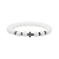 thumbnail image 2 of fastboy Bracelet en Perles Uniques avec Détail Croix Bracelets en Porcelaine Blanc 1Set, 2 of 6
