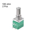 thumbnail image 2 of Unique Bargains Potentiometer With Switch  B10K Ohm Variable Resistors Single Turn Rotary Carbon Film Taper RV097NS 2pcs, 2 of 3