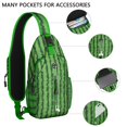 thumbnail image 3 of Watermelon Print Sling Backpack with Tropical Summer Fruit Pattern, Cute Watermelon Lovers Design Crossbody Daypack, Aesthetic Sunshine Beach Style, Lightweight and Durable, 3 of 6