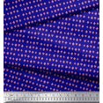 thumbnail image 2 of Soimoi Blue polyester Crepe Fabric Poker Card Symbol Print Sewing Fabric Yard 52 Inch Wide, 2 of 3