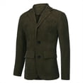 thumbnail image 4 of Mens New England Solid Color High Quality Casual Corduroy Single Breasted Suit, 4 of 8