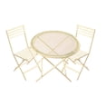 thumbnail image 4 of HILABEE Dollhouse Miniature Table & Chairs Set Metal 1:12 Scale Coffee/Tea Furniture Yellow, 4 of 7