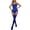 Blue, variant on Swstbby Summer Savings Clearance 2025! Womens Lingerie Sets, Woman's Solid Color Lace Mesh Semi Transparent Jumpsuit Socks Lingerie Sets Black L