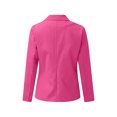 thumbnail image 3 of Innerwin Blazers Solid Color Women Cardigan Jacket Work Shawl Neck Slim Fit Business Jackets Rose Red XL, 3 of 6