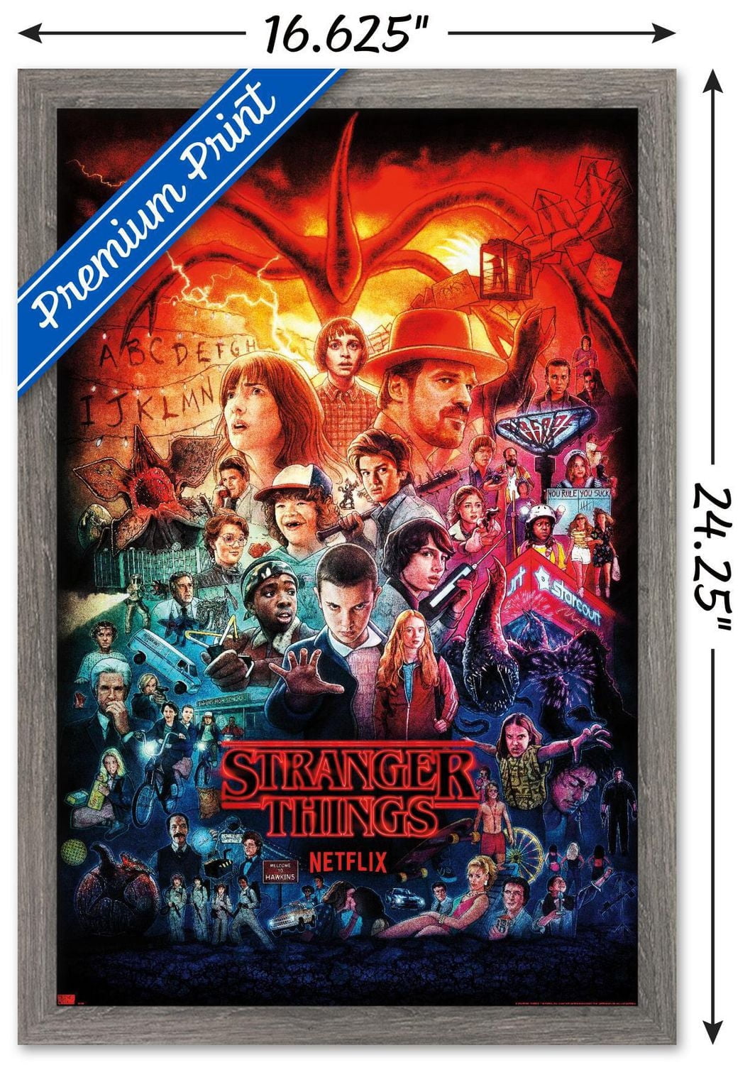Netflix Stranger Things - Three Seasons One Sheet Wall Poster, 22.375" x 34"