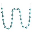 thumbnail image 2 of Vickerman M183532 6 ft. Baby Blue Stripe Ball Garland, 2 of 4