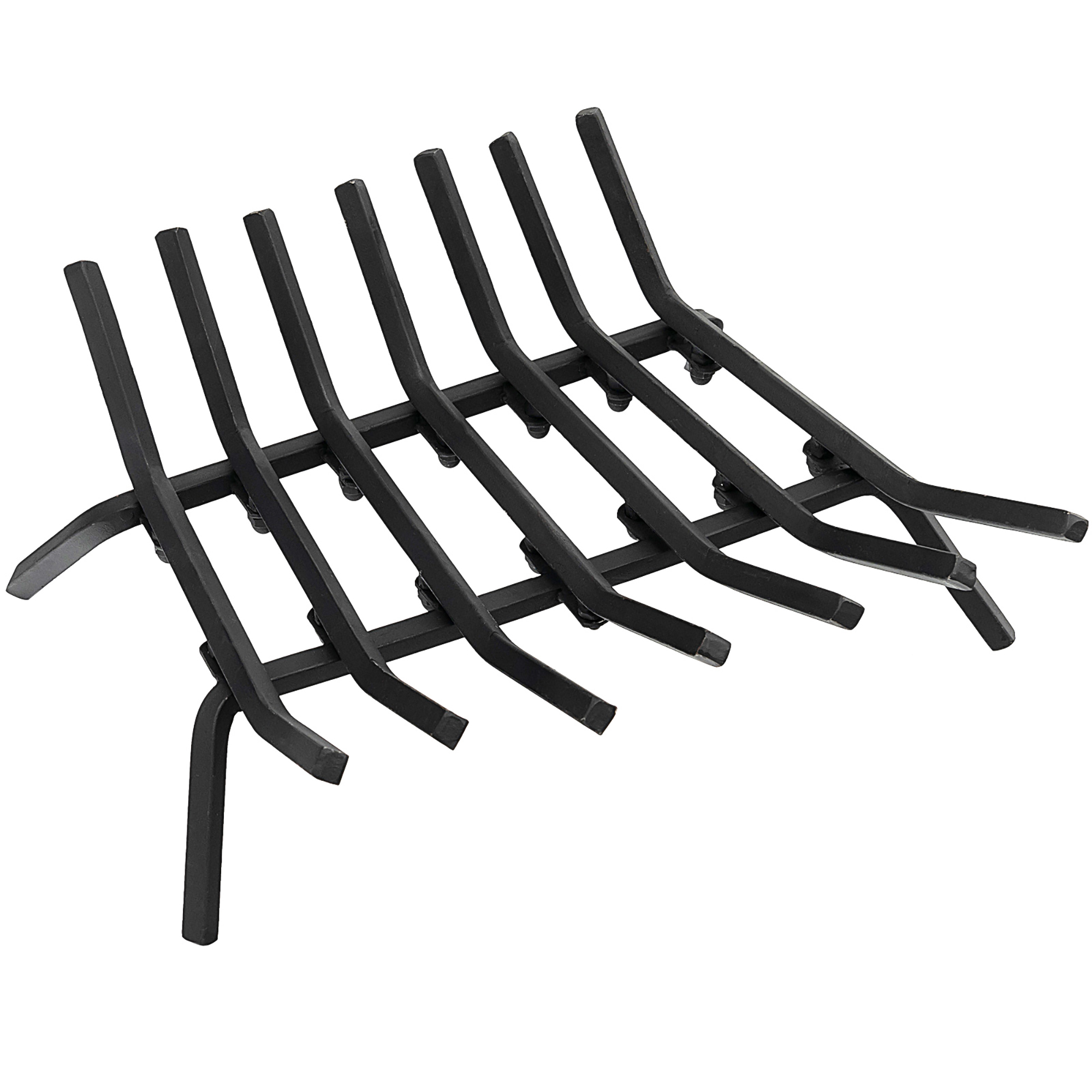 Costway Grille de Cheminée 18 Pouces en Acier Robuste pour Bois de Chauffage