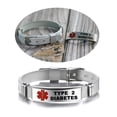 thumbnail image 2 of JUNWELL Bracelet Ajustable Bracelets Médicaux d'Urgence Bracelet d'Alerte Médicale pour ID, 2 of 21