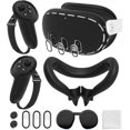 thumbnail image 1 of Silicone Cover Set Compatible with Oculus/Meta Quest 3 Accessories, Touch Controller Grips Cover, VR Shell Cover, Facial Interface Cover, Protective Lens Cover, Tempered Glass Lens Caps, 1 of 6