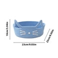 thumbnail image 3 of Cats Ear Cottons Thread Organizer Basket office Household Cosmetics Snacks Sundries Woven Desktop Organizer Box, 3 of 5