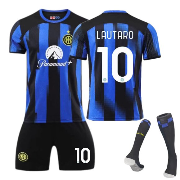 23-24 Inter Milan home jersey No. 10 Lautaro 9 Zeko children's adult suit football uniform