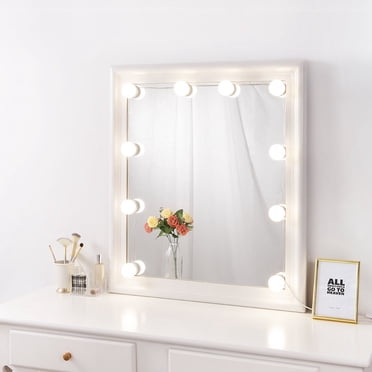 Hollywood Style LED Vanity Mirror Lights Kit with Dimmable Light Bulbs, Lighting Fixture Strip for Makeup Vanity Table Set in Dressing Room (Mirror Not Include)