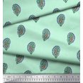 thumbnail image 3 of Soimoi Japan Crepe Satin Fabric Paisley Block Print Fabric by Yard 42 Inch Wide, 3 of 3