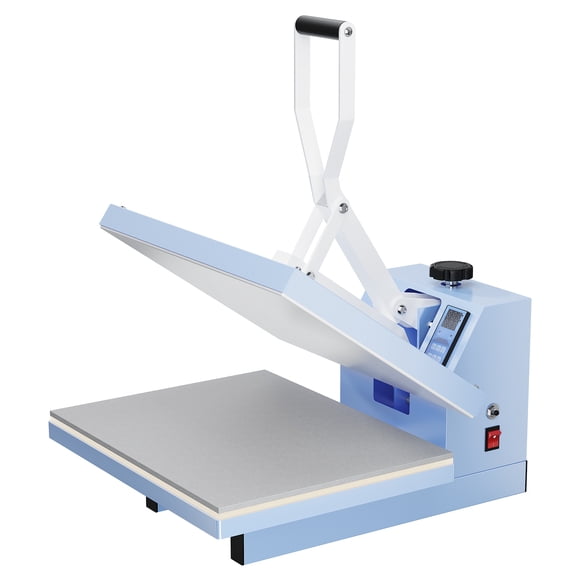 Machine de Presse à Chaud à Coquille à Chauffage Rapide – 16x24 Pouces, Affichage Numérique, Pression Réglable, Imprimante de Sublimation Industrielle, Prise US 110V – Machine de Presse à Chaud à Affichage Unique Fixe 1624 4060 Haze Blue