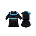 thumbnail image 4 of TiaoBug Kids Boys Boxing Uniform Set 3 Pcs Long Sleeve Open Front Hooded Cloak Robe with T-shirt and Shorts Sky Blue 12, 4 of 5