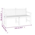 thumbnail image 4 of vidaXL 3 Piece Garden Dining Set Solid Wood Teak, 4 of 5