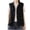 Black, variant on EGNMCR Sleeveless Hooded Casual Outwear & Jackets Women's Hooded Linen Cardigan Casual Loose Stitching Sleeveless Vest Short Jacket Women's cotton and linen vest