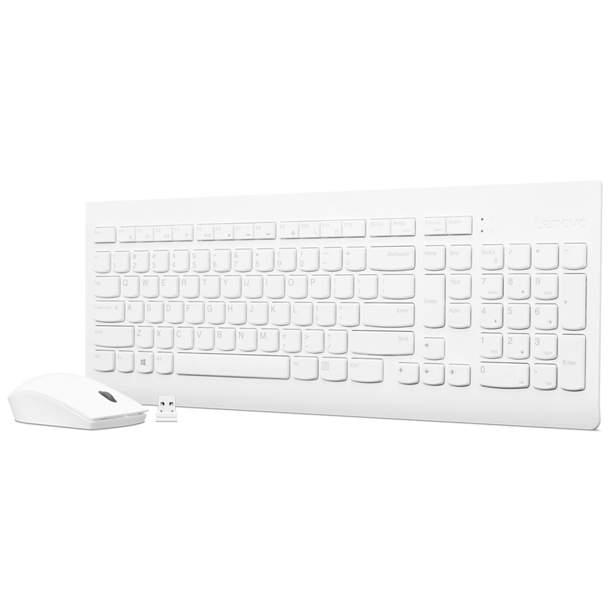 Lenovo 510 Clavier et Souris Combinés Sans Fil (Blanc) - Anglais US