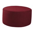 thumbnail image 2 of DOLITY Housses pour Pouf Housse Ronde pour Pouf Repose-Pieds Amovible Rouge, 2 of 9