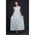 thumbnail image 3 of Bimba Rayon Shibori Printed Spaghetti Strap Sleeveless Womens Cami Maxi Slip Swing Dress-XSmall, 3 of 5