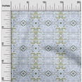 thumbnail image 2 of oneOone Velvet Sky Blue Fabric Tribal Sewing Material Print Fabric By The Yard 58 Inch Wide, 2 of 5