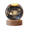thumbnail image 2 of GROWTH TANK 3D Crystal Ball Night Lamp Bedside Lamp Astronomy Night Lamp with Base LED Light Solar System, 2 of 9