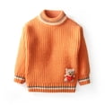 thumbnail image 2 of Chandail pour Tout-Petit Bébé Mode Fille et Garçon Chandail Décontracté pour Enfants à Manches Longues Chaud à Col Rond Nouveau Chandail pour Bébé Chandail Tricoté Hauts Orange 6T, 2 of 7