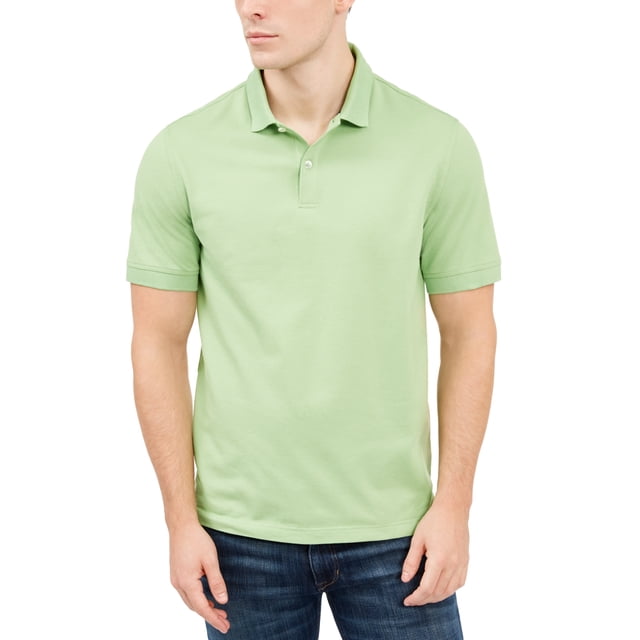 Club Room Men’s Classic Fit Performance Pique Polo, Pastel Green, Small