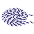 thumbnail image 1 of Unique Bargains 1/2Inch x 25Feet Natural Twisted Cotton Rope 3 Strand Tug of War Rope with Sealing Tape Blue White, 1 of 6