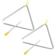 thumbnail image 1 of Unique Bargains 15' Percussion Triangle Musical en Acier, 2 Pcs avec Bâton pour Batterie, 1 of 4