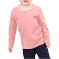 thumbnail image 2 of Tranfacy Chemises à Manches Longues pour Filles, Chemises d'Automne, Chemises pour Garçons et Filles de 1 à 11 Ans Couleur Unie Col Rond Manches Longues Hauts d'Automne, 2 of 7