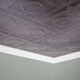 thumbnail image 5 of Fasade Rosette Vinyl 2ft x 4ft Glue Up Ceiling Panel Galvanized Steel 5 Pack, 5 of 5