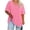 Pink#1, variant on CFLVAEK Plus Size T Shirts for Women Loose Fit Short Sleeve Tshirts Solid Color Basic Tees Casual Summer V Neck Tshirt Vacation Goint Out T Shirt Pink XL