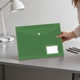 thumbnail image 4 of Birdeem Clear Plastic Document Folder 20 Pack, A4 File Folders with Snap Button and Label Pocket, Waterproof Transparent Envelopes for Office, School, and Home Filing Organization, 4 of 9