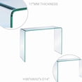 thumbnail image 1 of Take me Home Furniture - Waterfall Glass Large Console Table  H30"xW32"x D14", 1 of 4