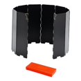 thumbnail image 4 of DYNWAVECA Pare-Vent de Poêle de Camping Protecteur contre le Vent Pliant avec Sac de Transport 10 Assiettes Pare-Vent Pare-Brise de Poêle pour Randonnée Cuiseur Pique-Nique Noir, 4 of 9