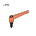 thumbnail image 3 of Unique Bargains 4 Pack M8 x 16mm Male Threaded Stud Adjustable Clamping Lever Handle Bolt Knob Orange, 3 of 6