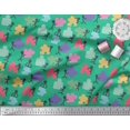 thumbnail image 2 of Soimoi Green Moss Georgette Fabric Working Together Group Print Fabric by the Yard 42 Inch Wide, 2 of 2