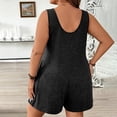 thumbnail image 4 of Combinaisons Décontractées pour Femmes Été Sans Manches Uni Poche Combinaison Courte Polyester 1 Pce, 4 of 9