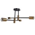 thumbnail image 3 of Wrought Iron Ceiling Lamp, Firm Easy To Assemble 4 Light Ceiling Mount Lamp  For Office For Dressing Table For Yoga Room, 3 of 8