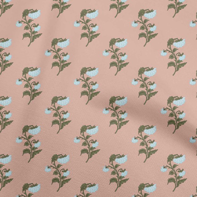 oneOone Rayon Medium Pink Fabric Florals Sewing Craft Projects Fabric Prints By Yard 56 Inch Wide